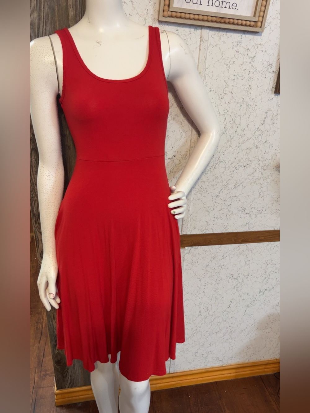 Olivia Rae New York Red Knee Length Fit & Flare Dress XS